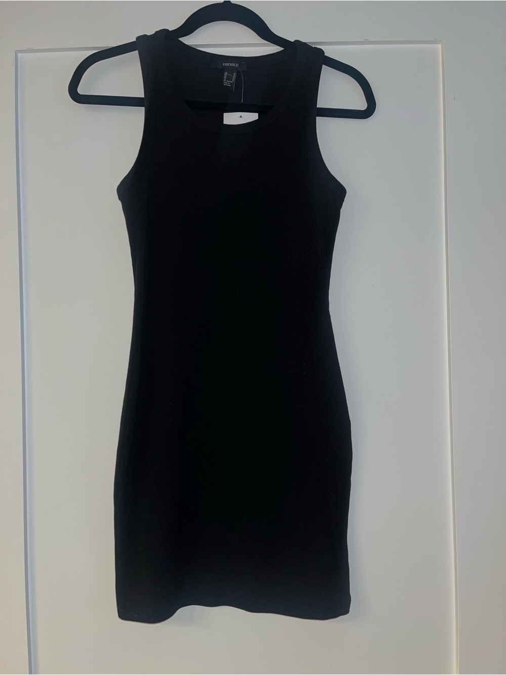 Forever21 black ribbed short dress